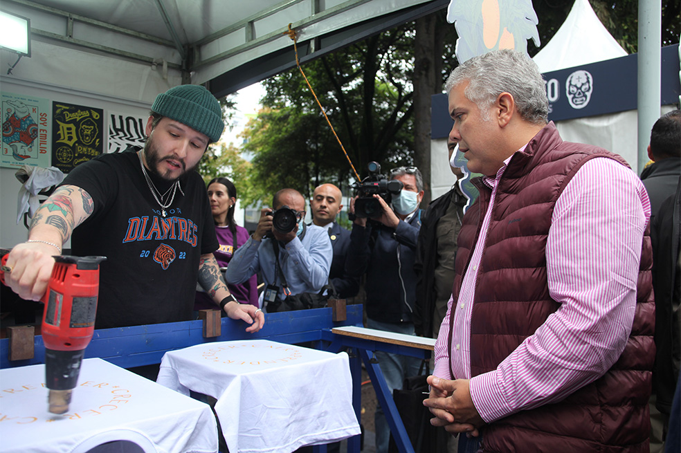 Cultivamos Creatividad Premio Mario Hernández 2022. Cerraron con la presencia del Señor Presidente Iván Duque Márquez.