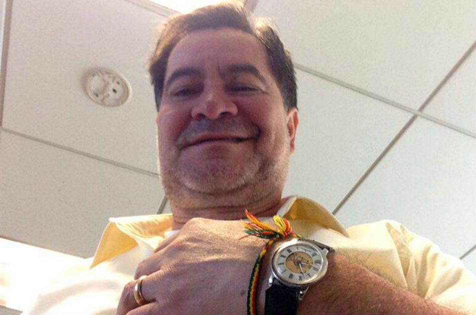 Roger Pinto, minutos antes de abandonar la embajada brasileña en La Paz, donde estuvo refugiado 454 días 