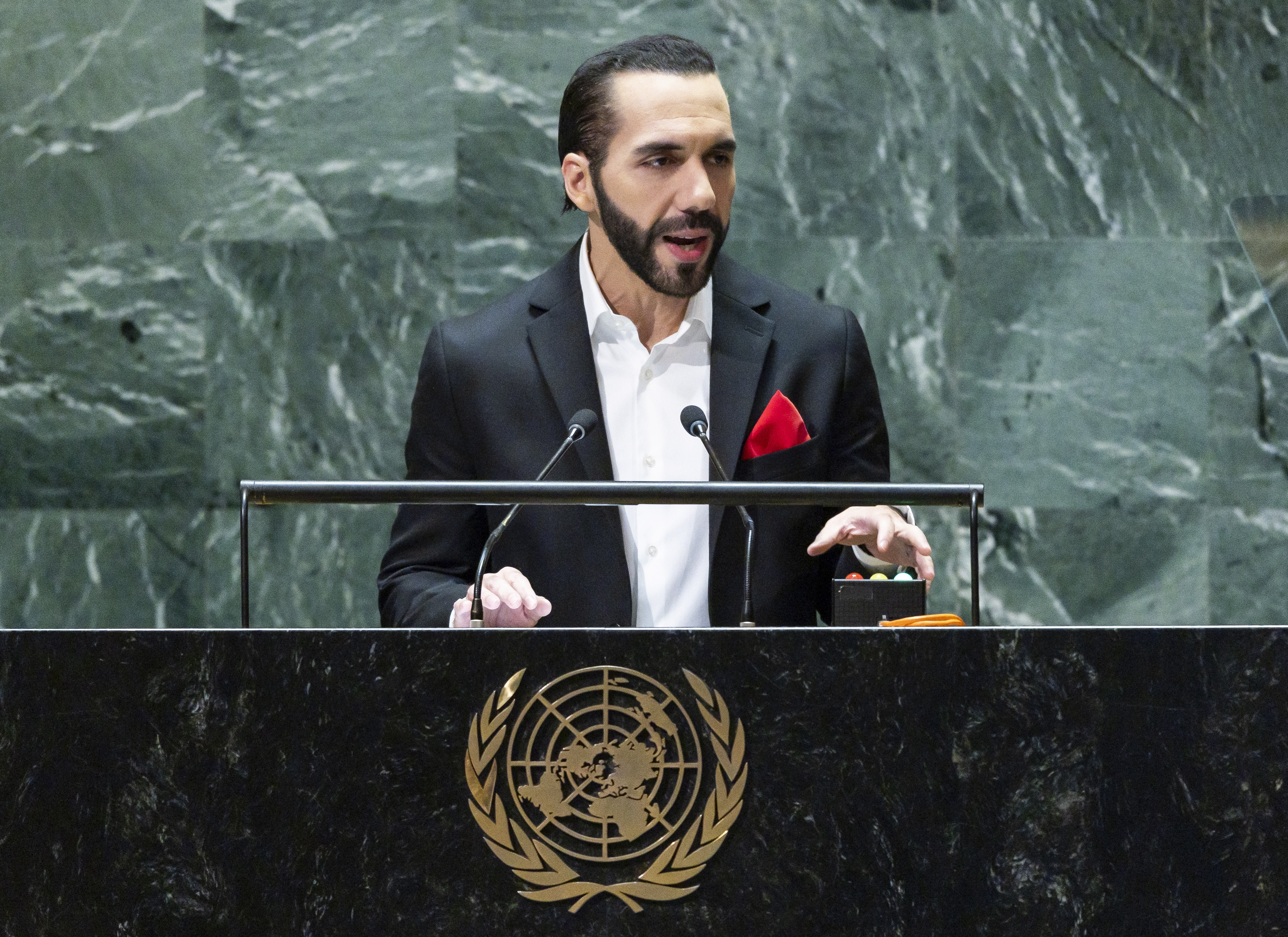 Bukele dice ante la ONU que El Salvador es “referente de algo positivo”