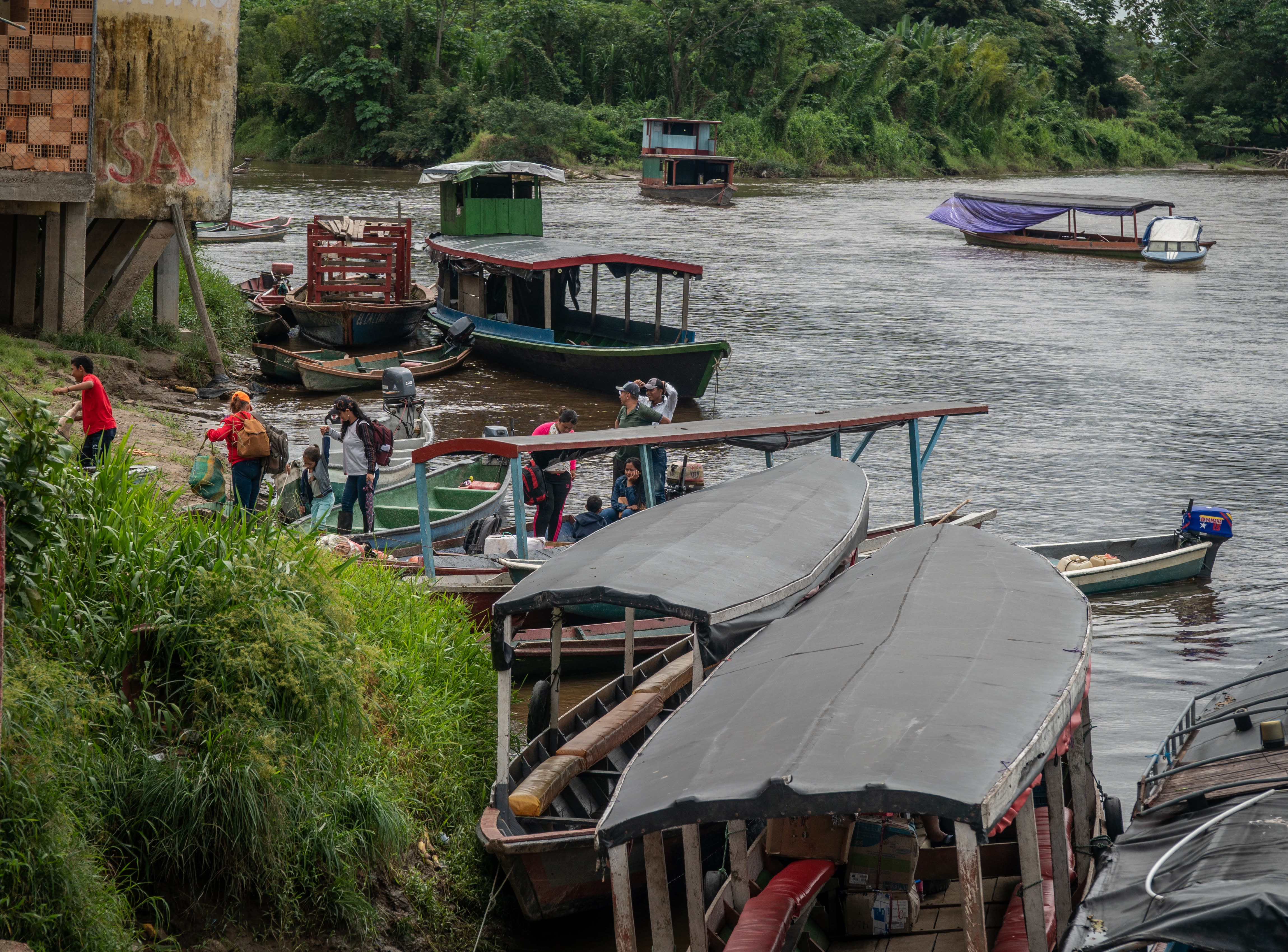 El puerto de Solita, a orillas del río Caquetá.