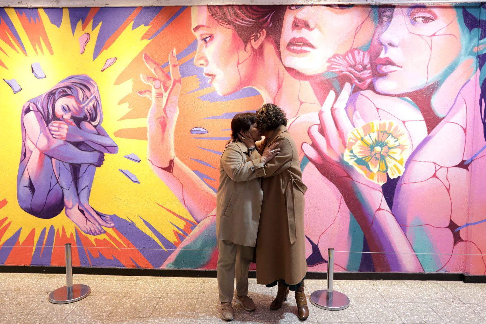 Mural cárcel La Modelo por las víctimas de violencia sexual. Foto: César Melgarejo / El Tiempo