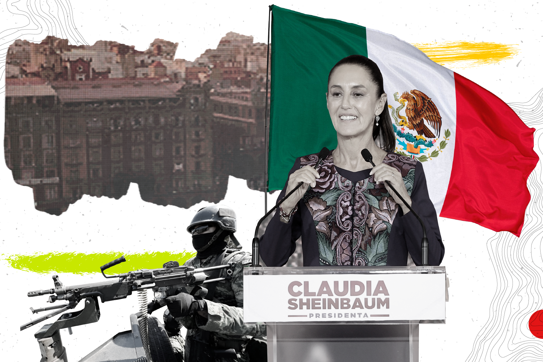 Claudia Sheinbaum tiene un rato mayúsculo: enfrentar la violencia, con mucho protagonismo narco, que tiene golpeada a México.