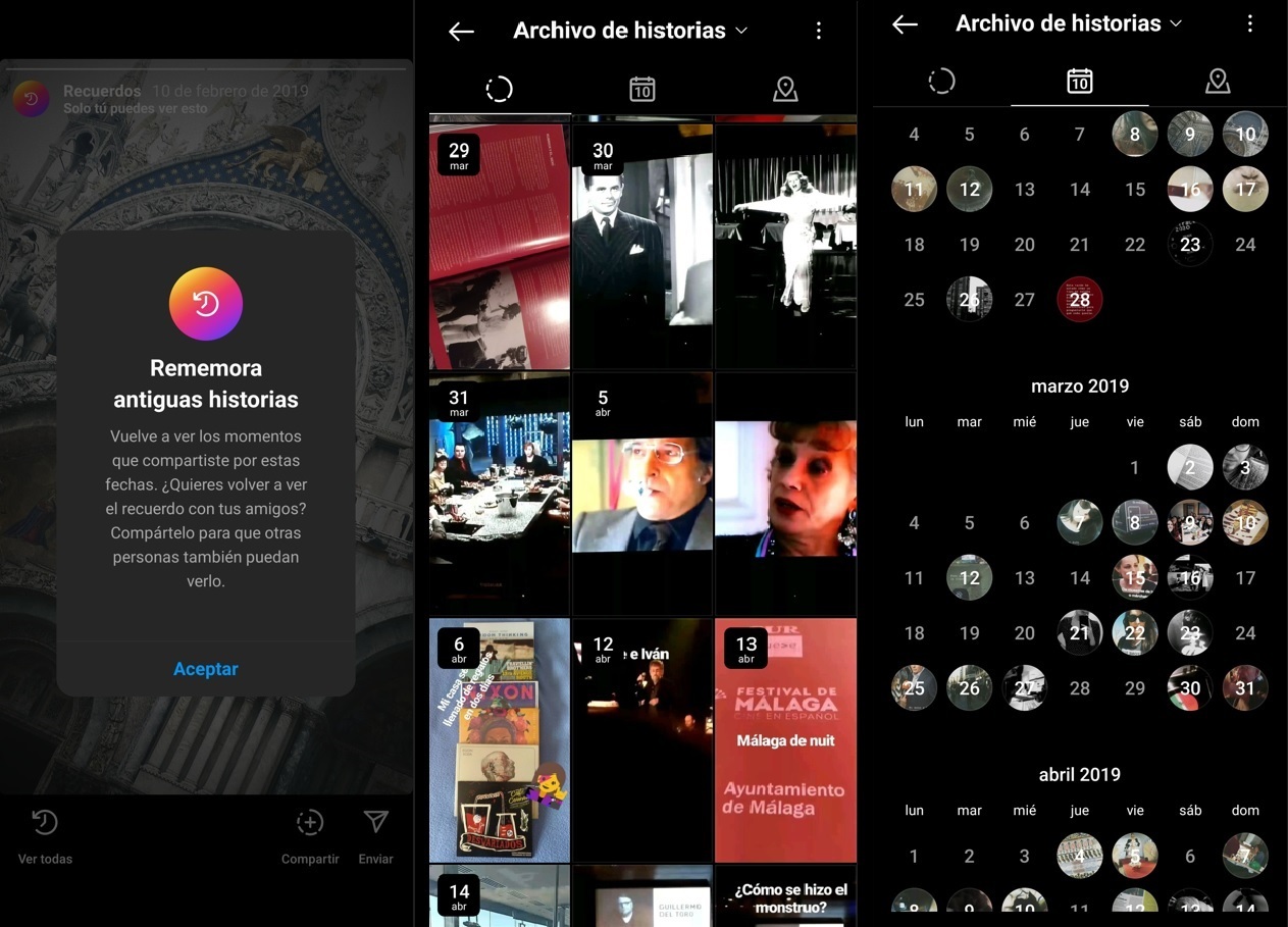 Recuerdos en Instagram: ahora con acceso directo