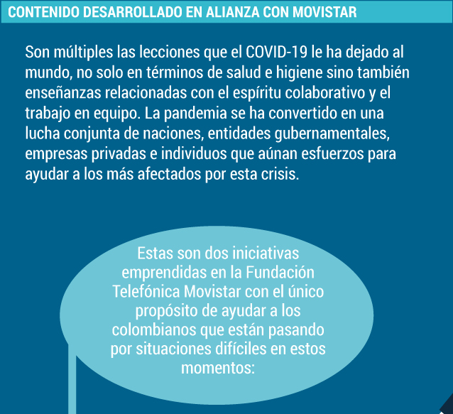 Iniciativas que ayudan a los colombianos en tiempos de pandemia.