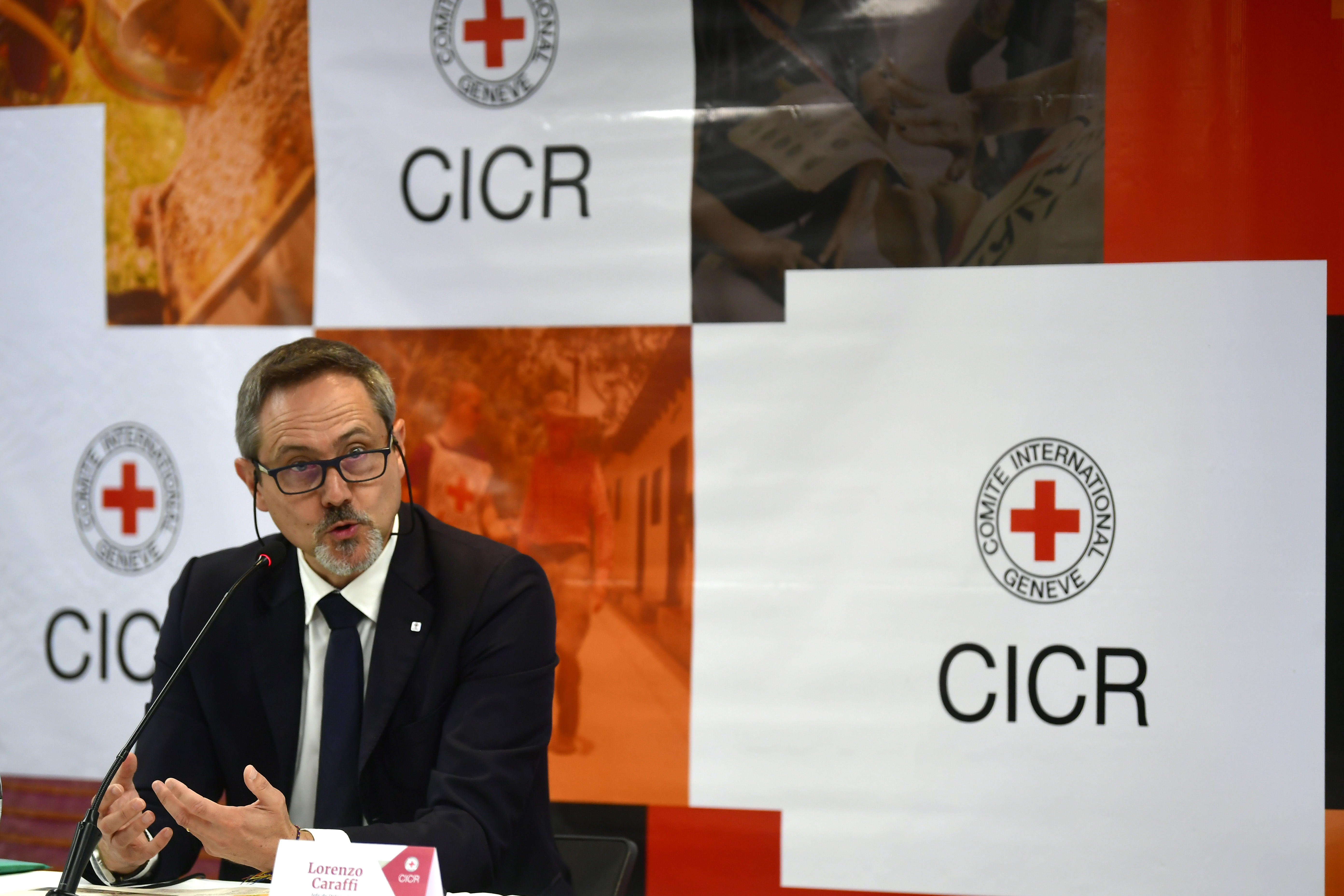 Jefe de Comité Internacional de la Cruz Roja en Colombia, durante la entrega del balance humanitario 2024.