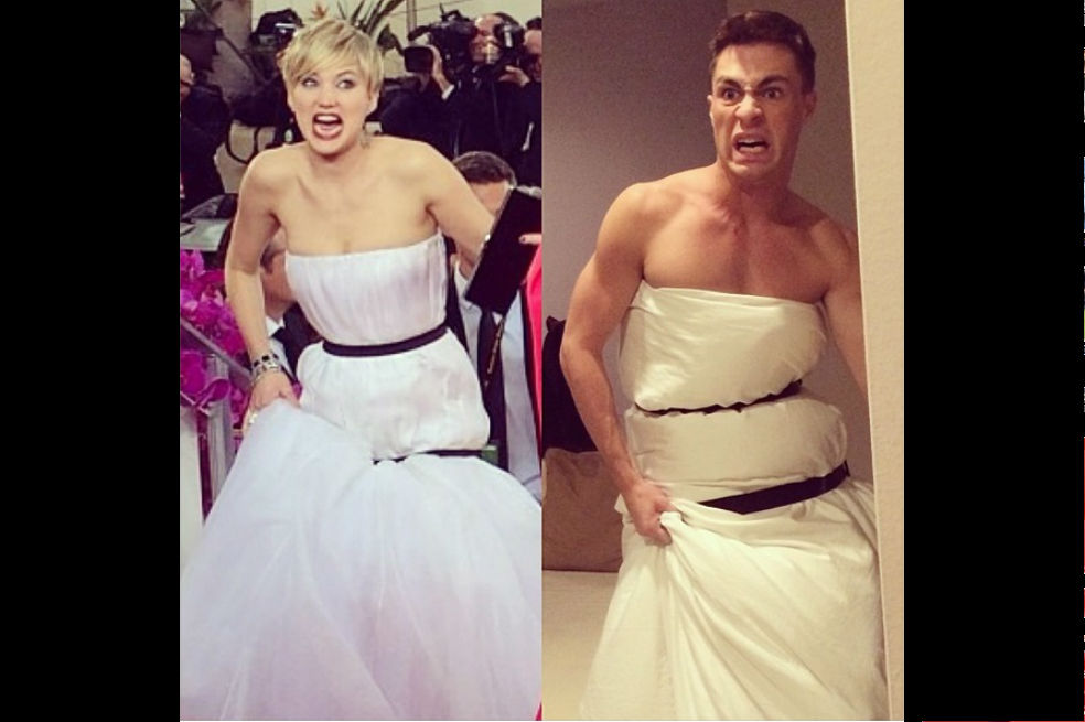 Las redes sociales no le perdonaron el vestido a Jennifer Lawrence