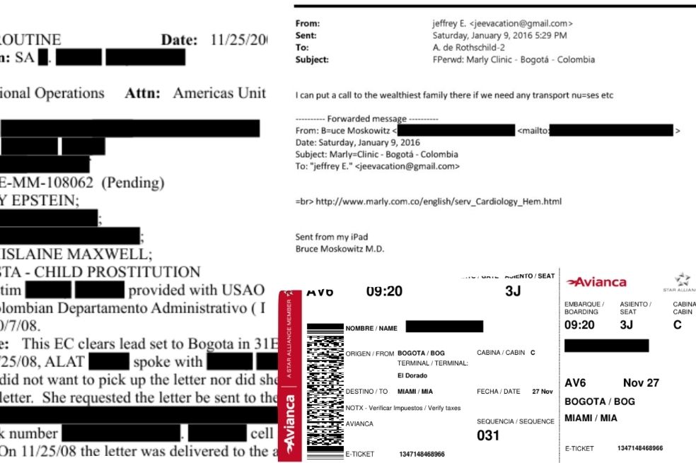 Estas son algunas de las menciones a Colombia en los archivos de Jeffrey Epstein liberados por el Departamento de Justicia.