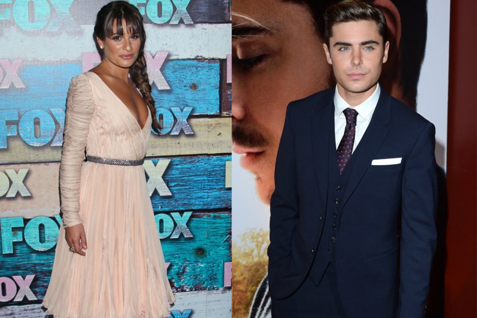Los artistas  Lea Michele y Zac Efron.