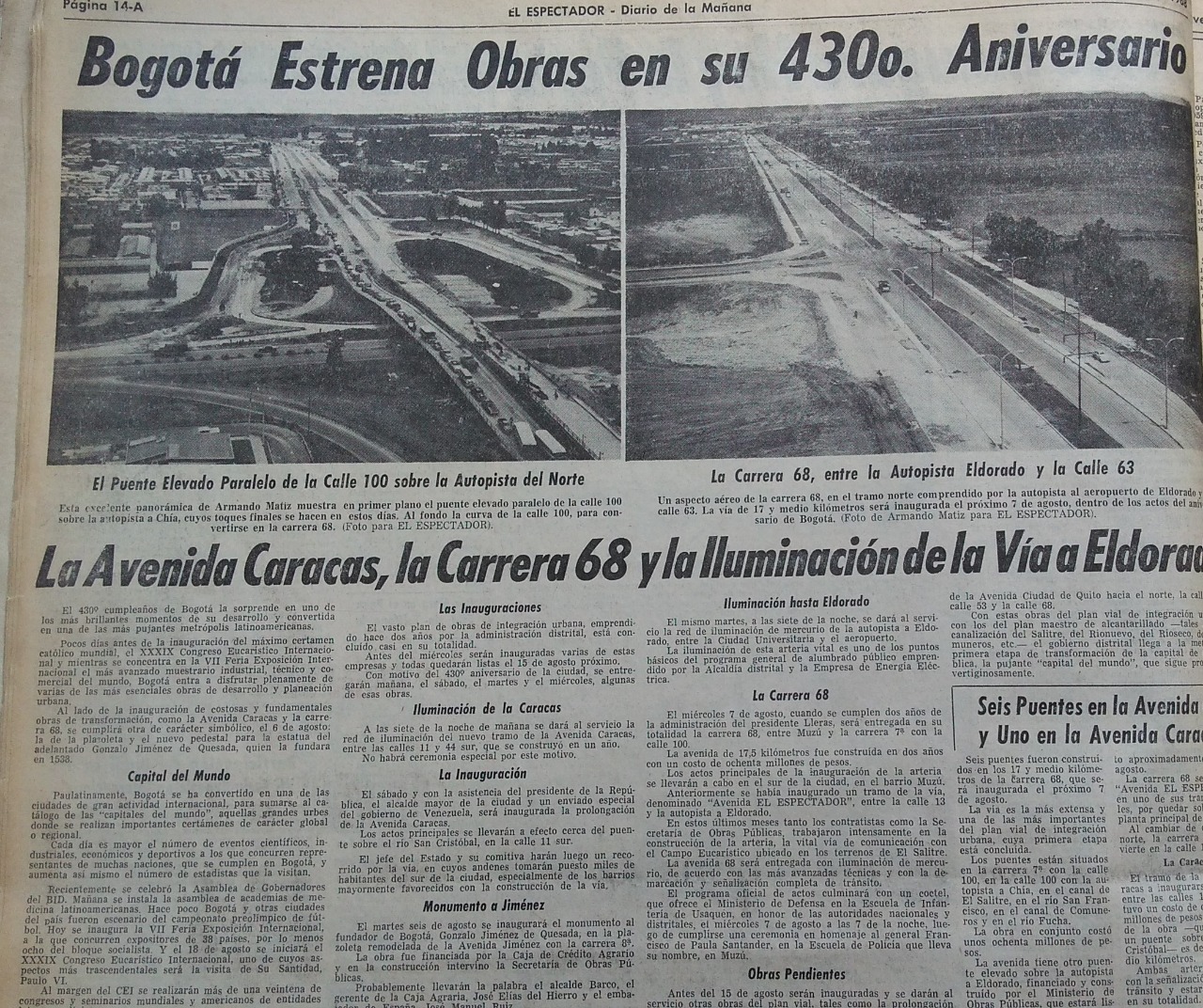 La Avenida Carrera 68, la espina dorsal de Bogotá