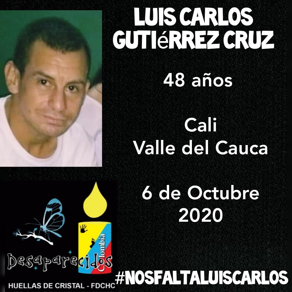 La búsqueda de Luis Carlos Gutiérrez ya va para un año, desapareció en Cali
