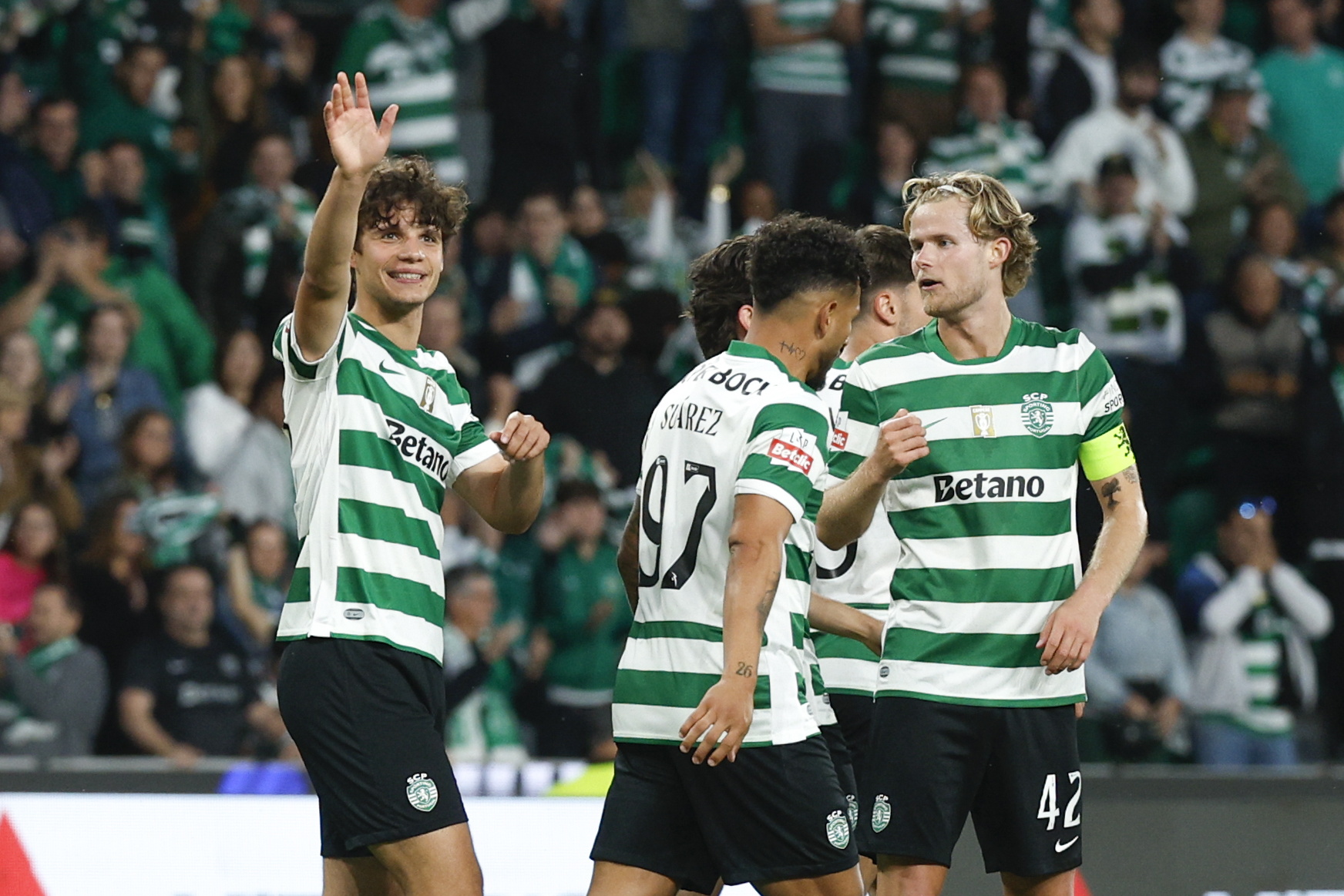 Luis Javier Suárez, goleador de la Liga de Portugal con el Sporting de Lisboa