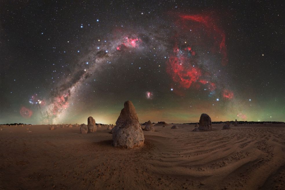 Leonel Padrón tomó esta foto en el Desierto de Pinnacles, Nambung, Australia Occidental. La llamó “Perdido en las ondulaciones del espacio y el tiempo”.