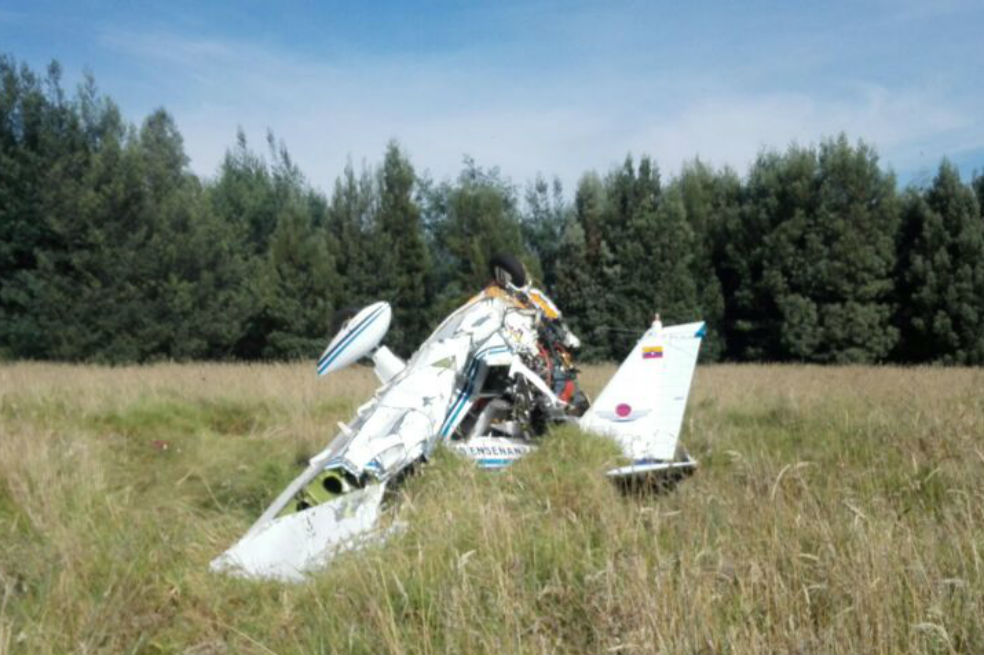 Dos muertos deja caída de avioneta en zona rural de Zipaquirá, Cundinamarca