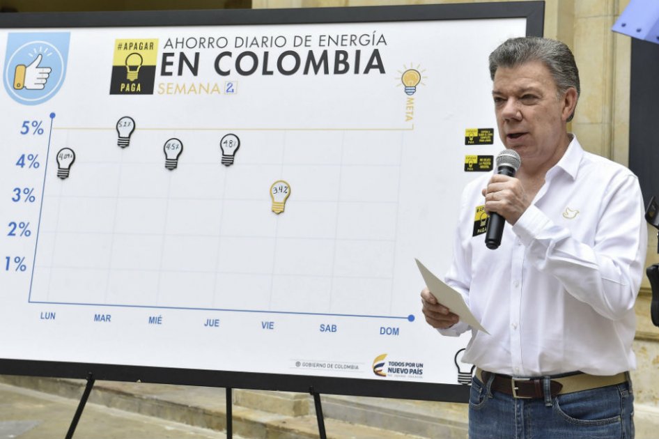 Ahorro de energía de los colombianos este sábado fue extremadamente bajo