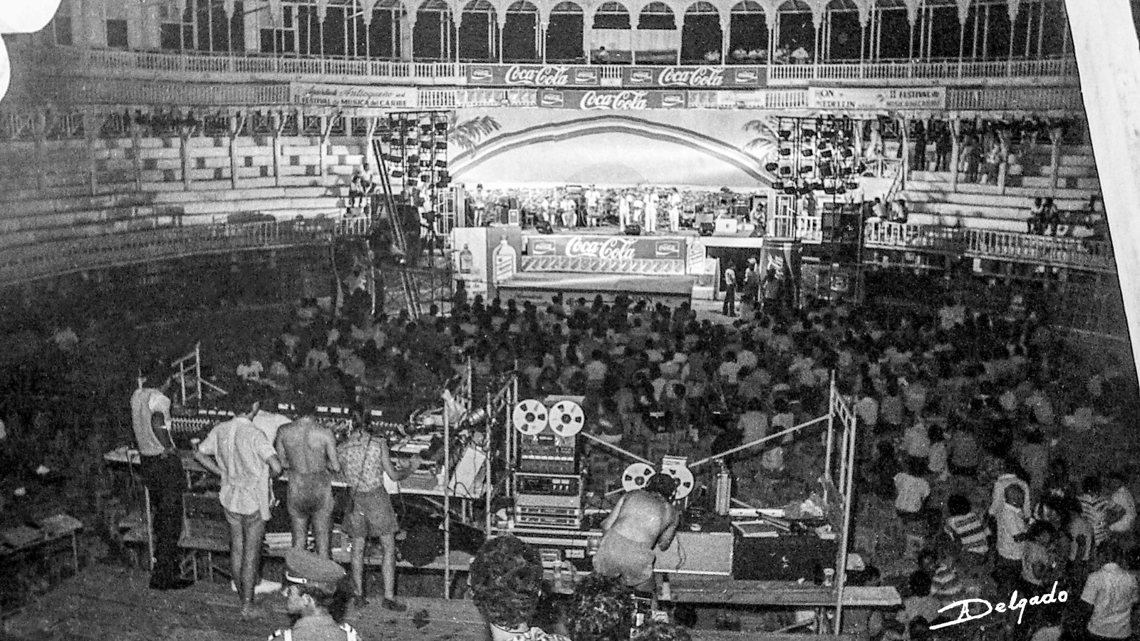 Foto de los inicios del Festival de Música del Caribe.