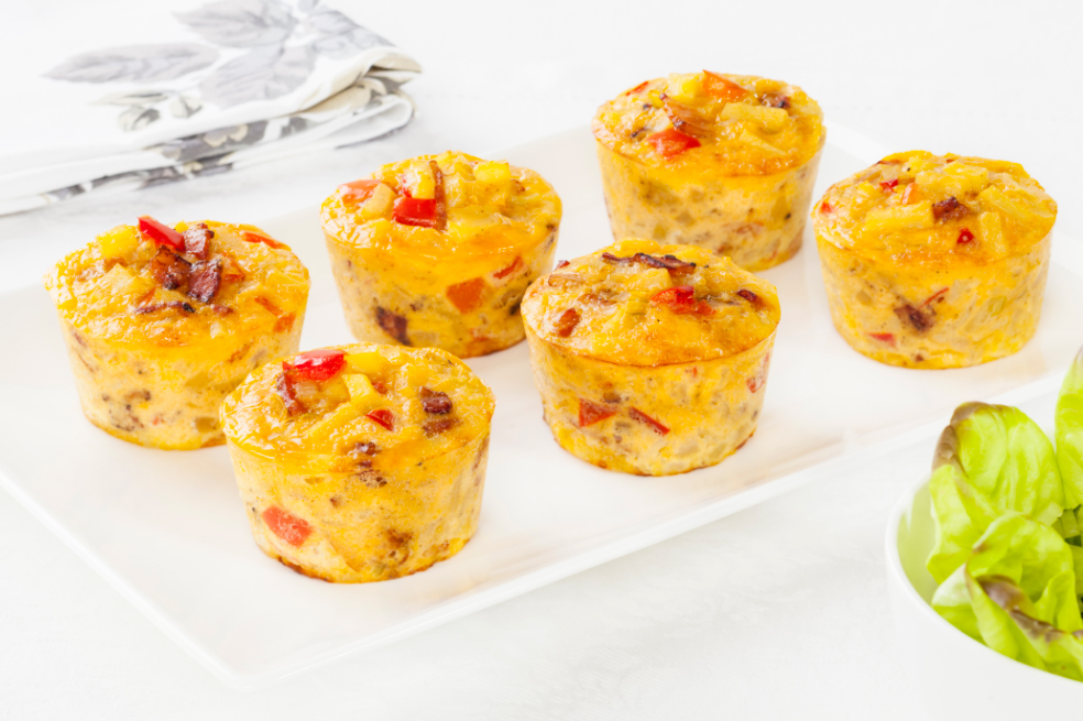 Receta para desayuno: prepara muffins de huevo