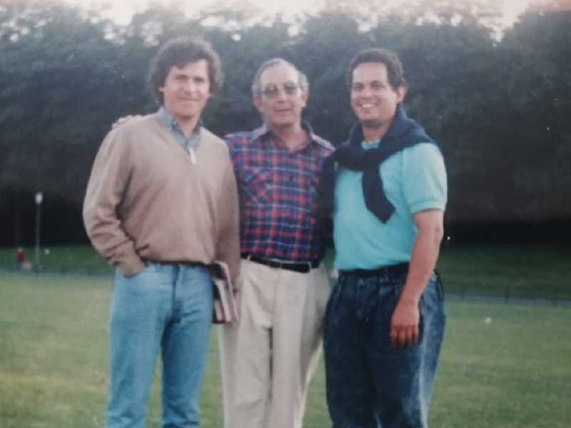 Arturo Boyacá (izq.) y Reinaldo Rueda (der.) en 1990, cuando estudiaban en Alemania.  / Archivo particular