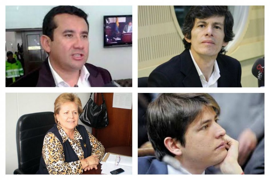 Javier Palacio, Juan Carlos Flórez, María Victoria Vargas y Miguel Uribe Turbay.