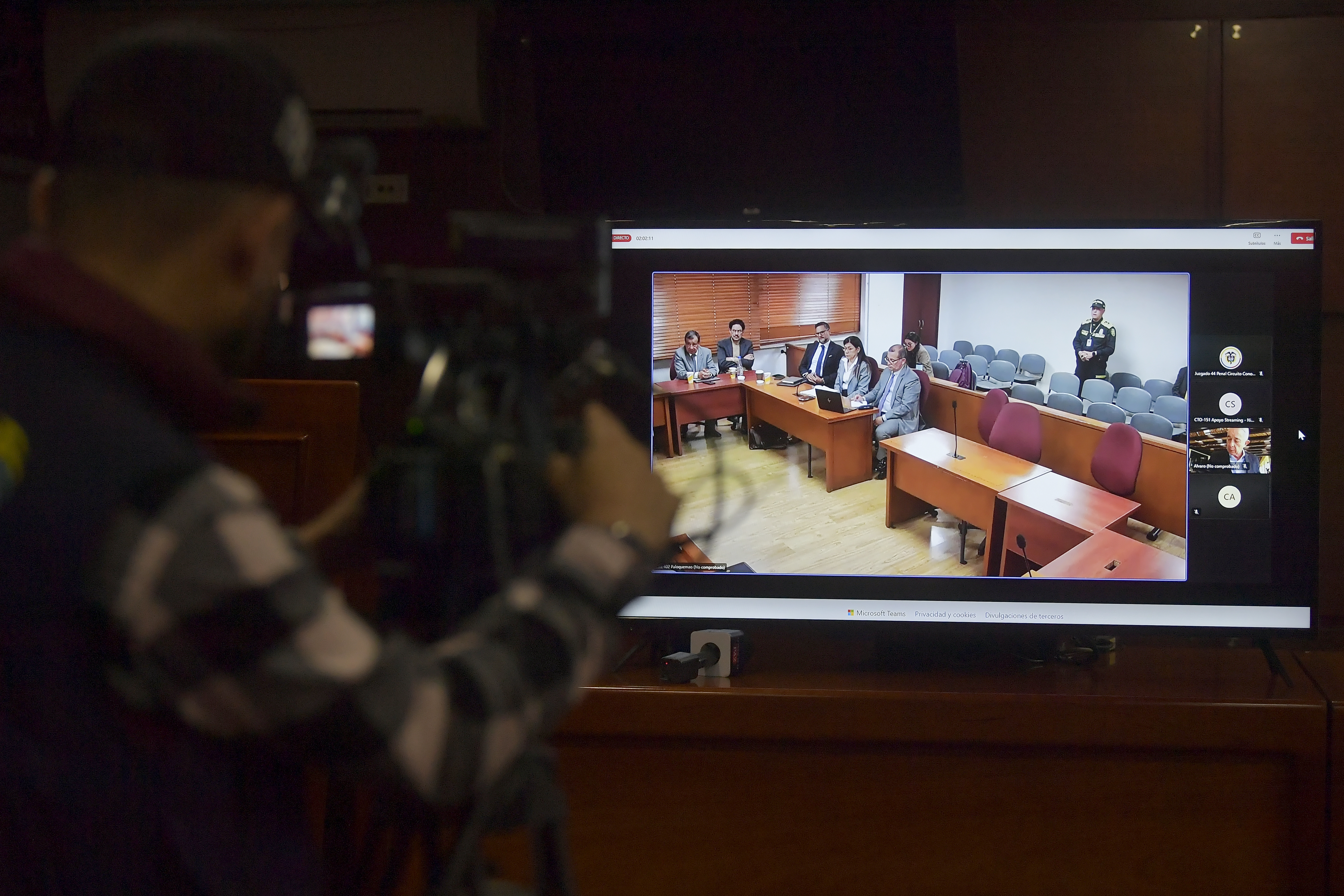 Expresidente asistió de forma virtual a la tercera jornada del juicio en su contra, diligencia que fue aplazada porque no se presentaron sus abogados.