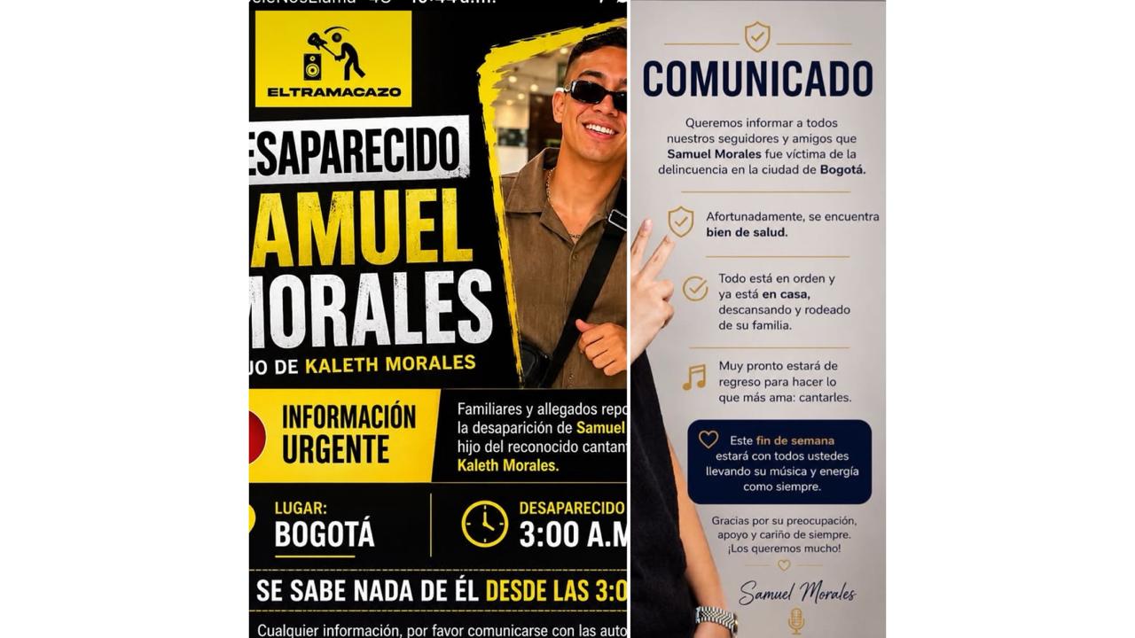 ¿Qué le pasó a Samuel Morales? El hijo de Kaleth había sido reportado como desaparecido