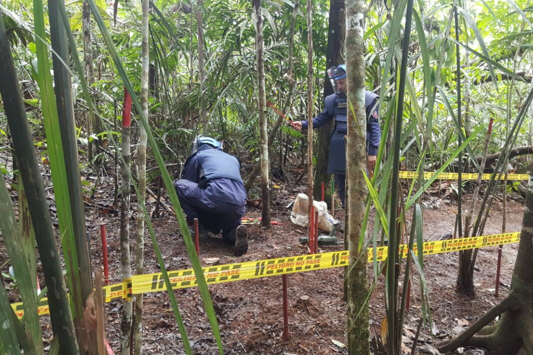 Hallan mina antipersonal a 250 metros de un colegio en Huila