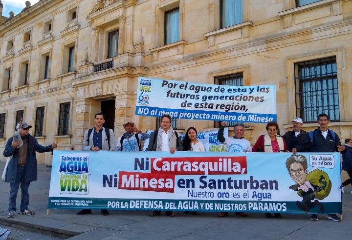 Se inicia plantón en defensa del Páramo de Santurbán en la Plaza de Bolívar