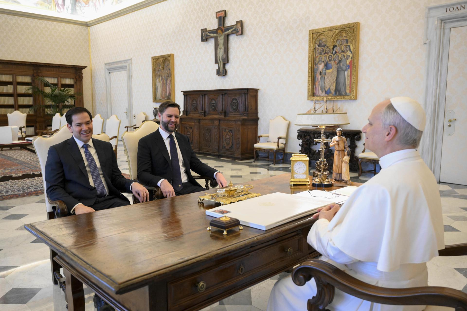 ¿De qué habló el papa León XIV con JD Vance y Marco Rubio?