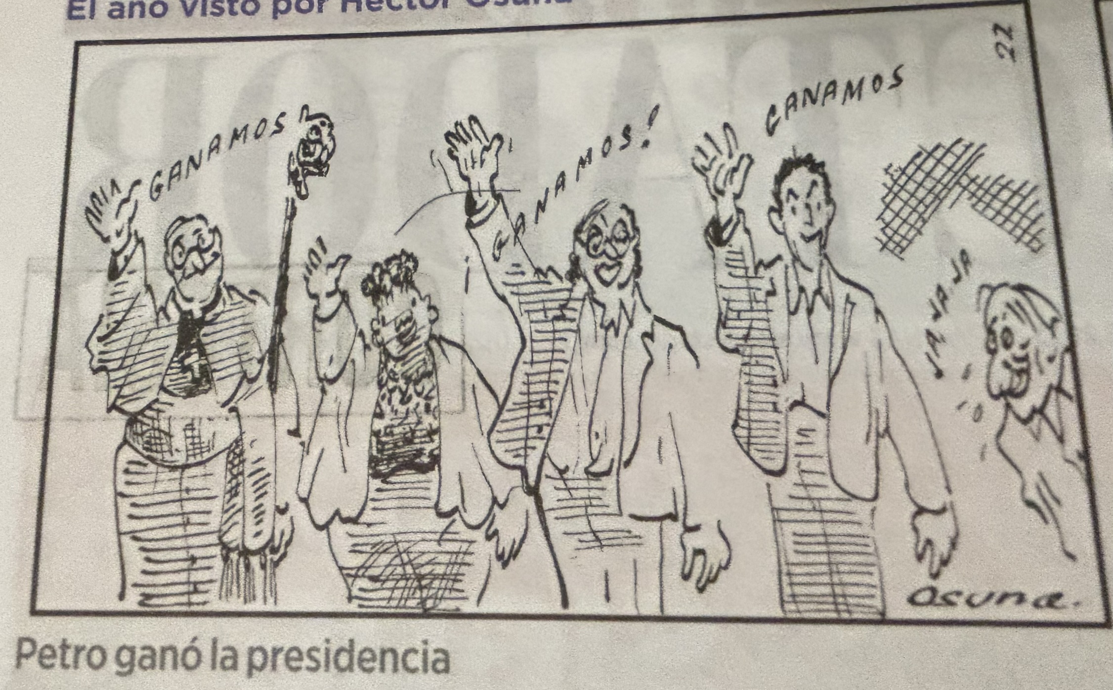 Gustavo Petro es el decimoquinto presidente que pasa por la pluma de Héctor Osuna.