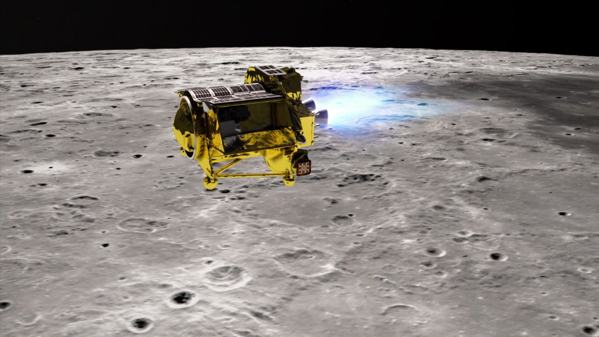 - (Japan), 19/01/2024.- An undated handout image made available by the Japan Aerospace Exploration Agency (JAXA) on 20 January 2024 shows an artist illustration of the SLIM (Smart Lander for Investigating Moon) cruising over the moon. According to JAXA officials, in the early hours (Japan standard time) of 20 January 2024, SLIM successfully soft-landed on the moon but cannot generate power due to solar panel failure. (Japón) EFE/EPA/JAXA HANDOUT HANDOUT EDITORIAL USE ONLY/NO SALES HANDOUT EDITORIAL USE ONLY/NO SALES
