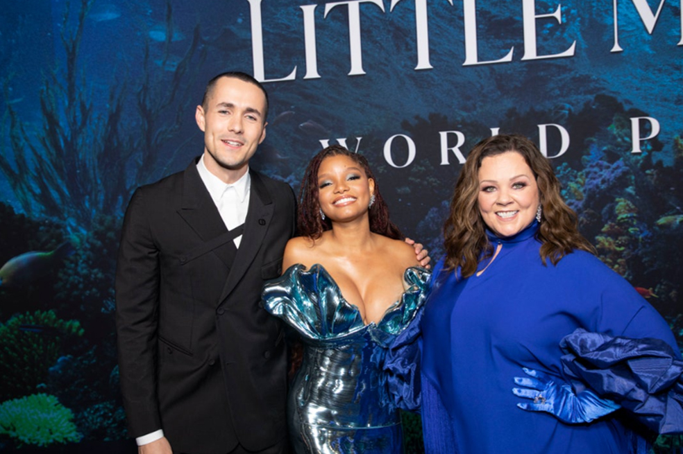 JONAH HAUER-KING, HALLE BAILEY AND MELISSA MCCARTHY