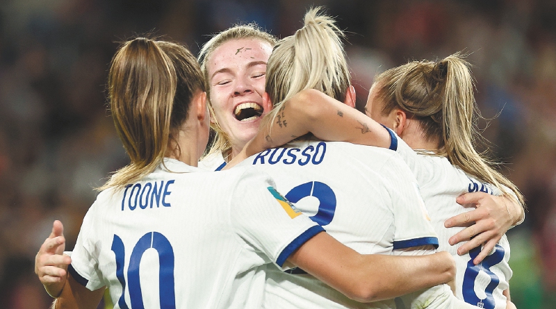 Inglaterra, tras su triunfo contra Colombia.