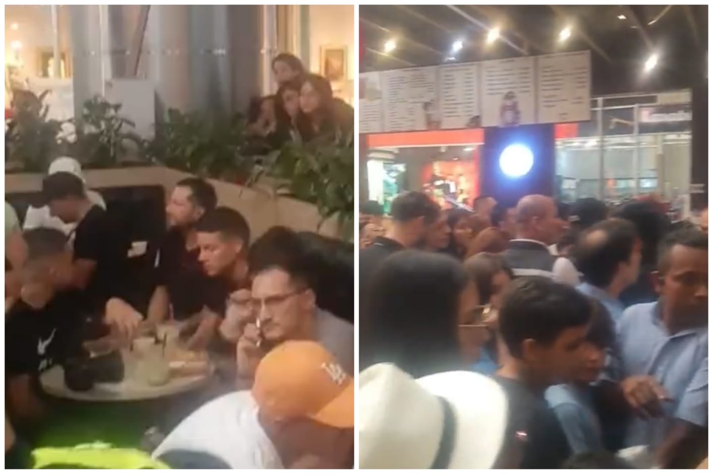 Las imágenes captadas y rápidamente difundidas en redes sociales ocurrieron en el Centro Comercial La Estación.