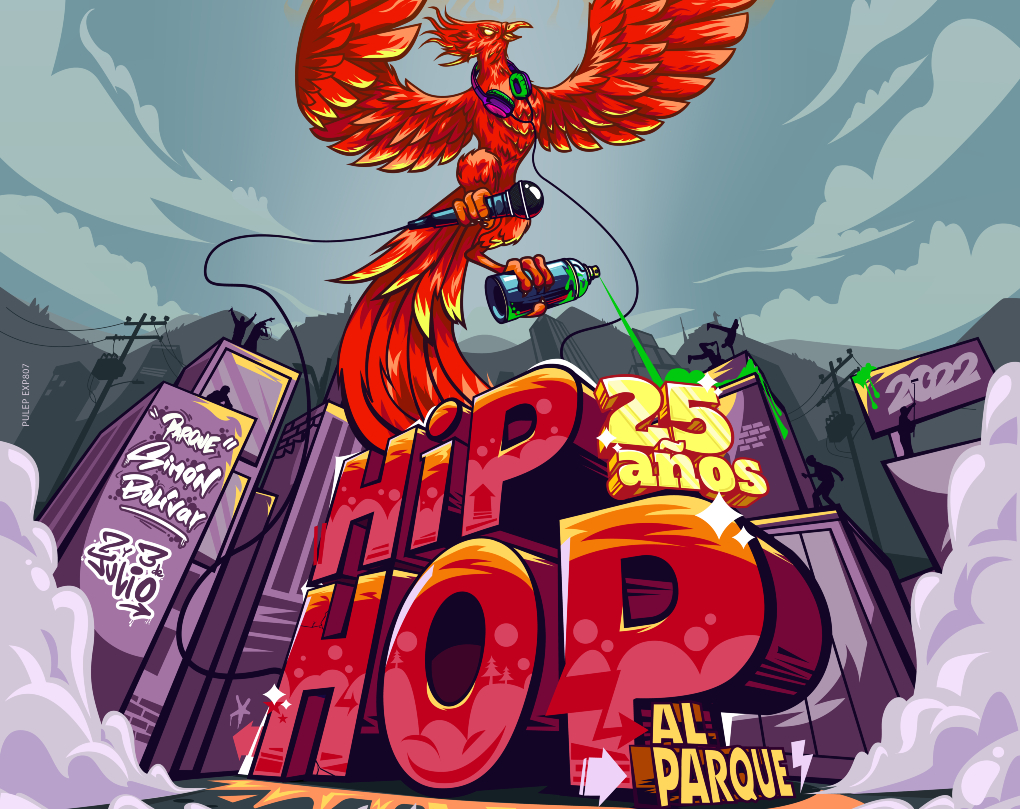 Esta es la imagen oficial de Hip Hop al Parque, que este 2022 llega a 25 años de historia.
