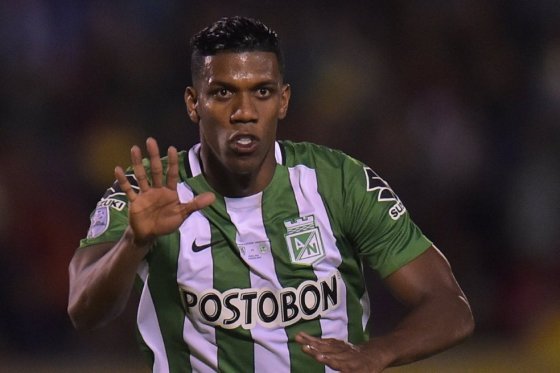 Orlando Berrío, delantero de Atlético Nacional. Foto: AFP