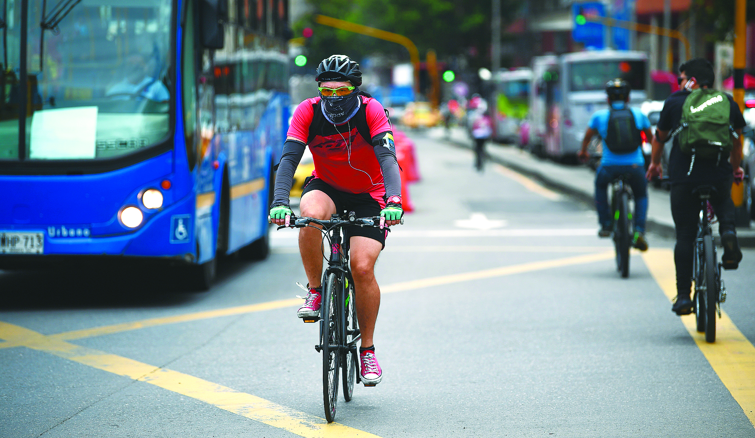 Ciclista en Bogotá