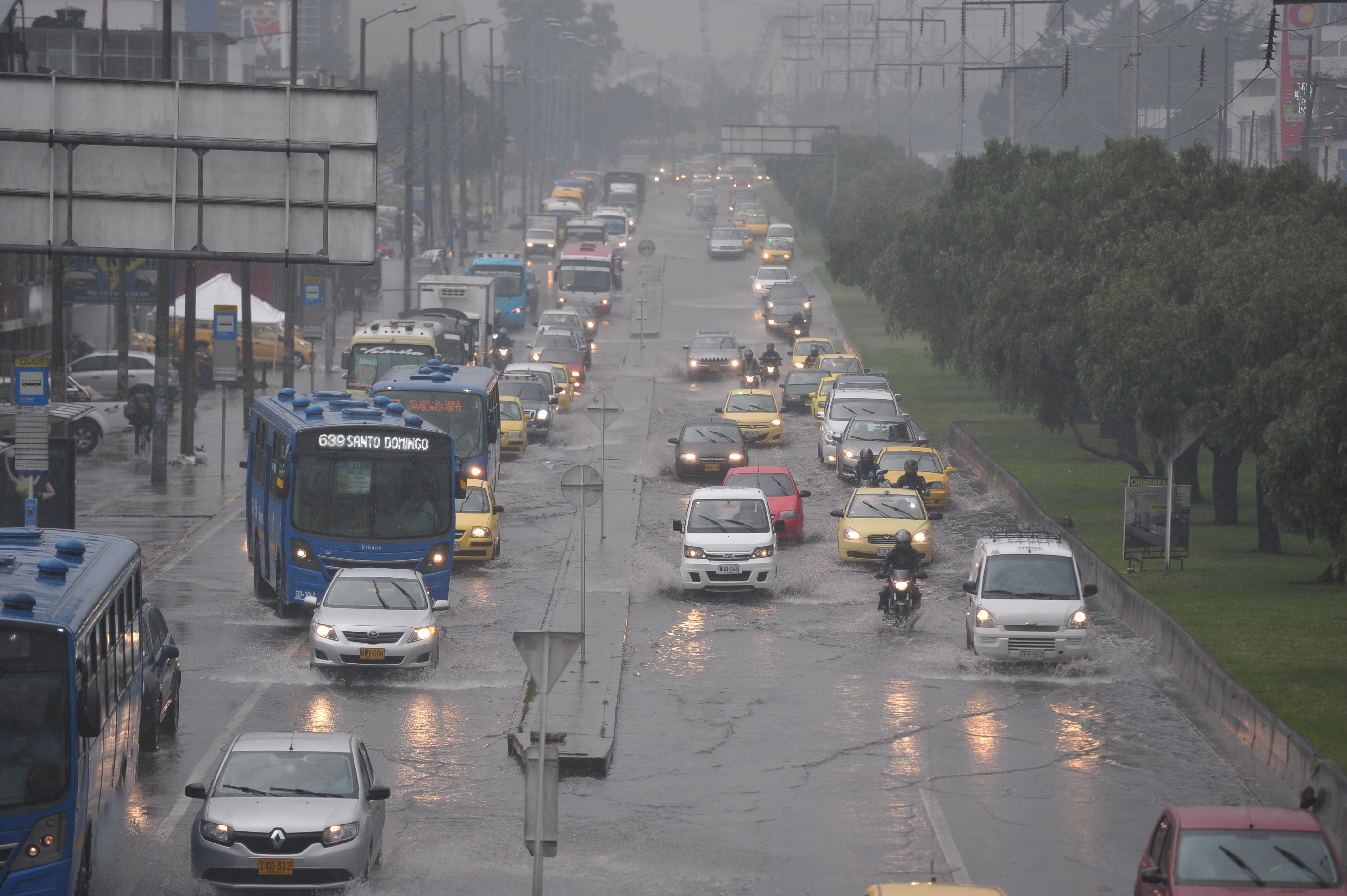 Temporada de lluvias en Bogotá.
