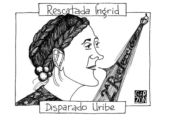 Rescatada Íngrid, disparado Uribe