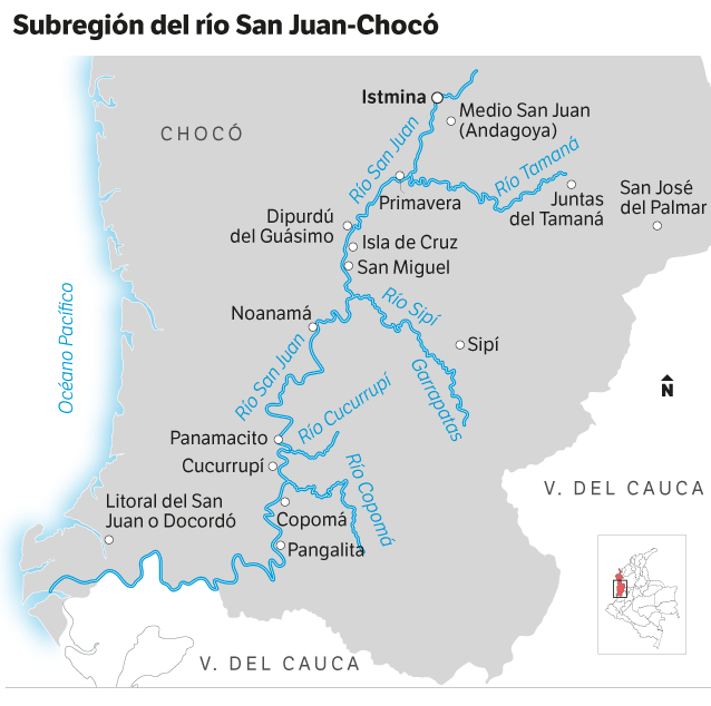 Subregión del río San Juan, departamento del Chocó.