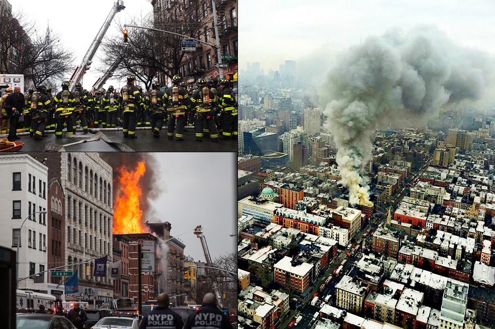 Imágenes de la emergencia tras explosión en edificio en Nueva York