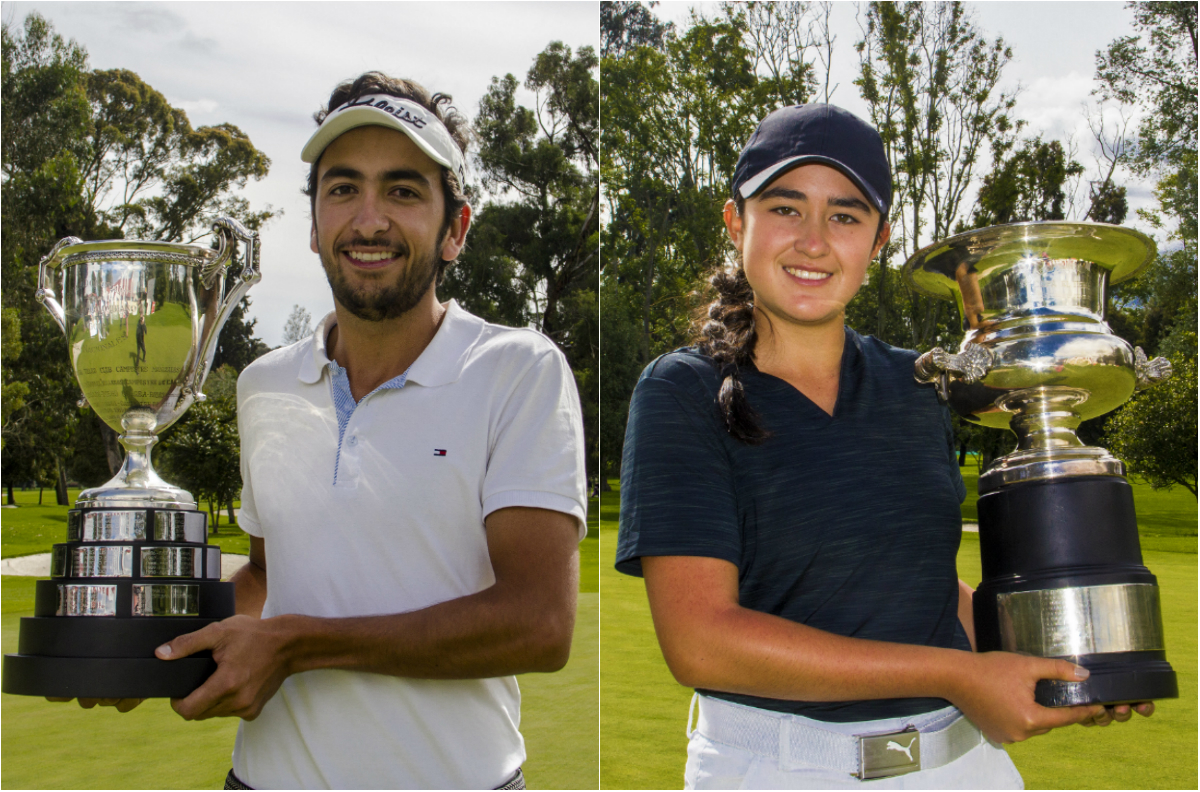 Juan Francisco  Mejía y María José Bohórquez, campeones nacionales de golf