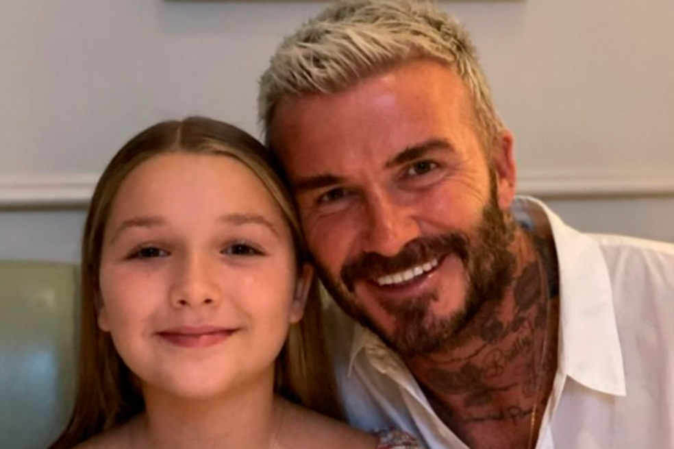 David Beckham y su hija Harper