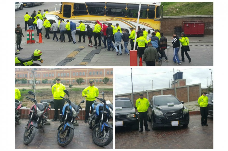 Policía recupera 17 vehículos robados en Bogotá