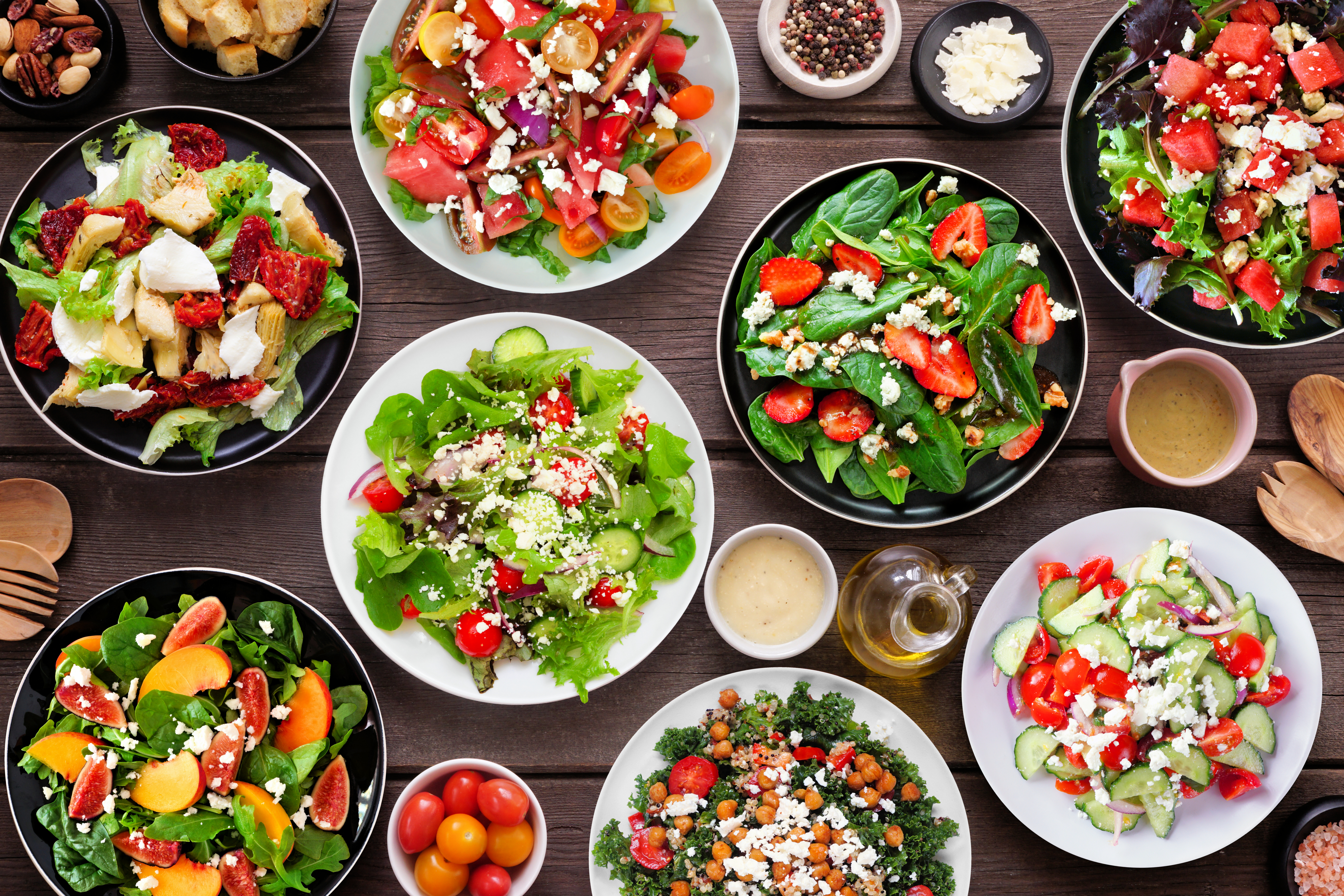 Seis ensaladas frescas y variadas para el almuerzo