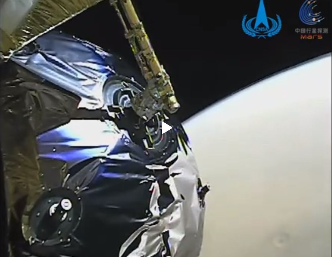En video: así quedó grabado el momento en el que la sonda Tianwen-1 entra en órbita de Marte