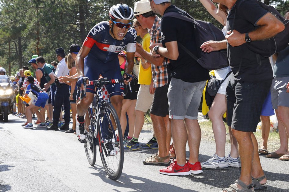 Jarlinson Pantano terminó tercero en la etapa 16. Foto: IAM