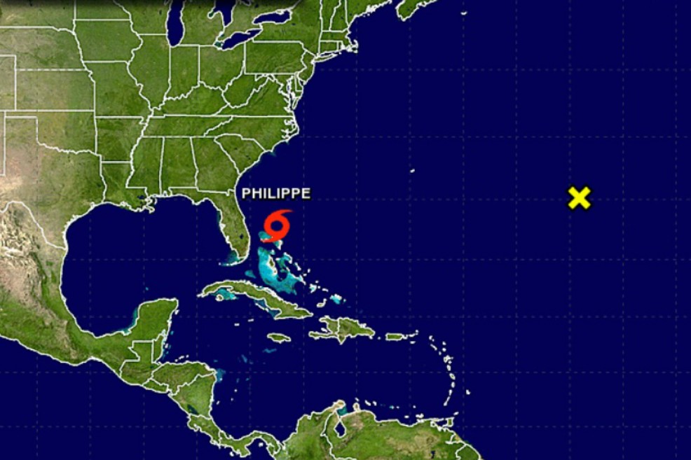 Ubicación actual de la tormenta Philippe. / Tomada del National Hurricane Center