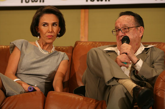Roberto Gómez Bolaños y su esposa