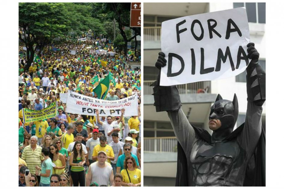 Brasileños protestan contra Dilma Rousseff