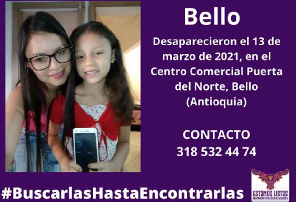 Elizabeth Cifuentes, de 30 años, y su hija Melisa Flórez Cifuentes, de 8 años.