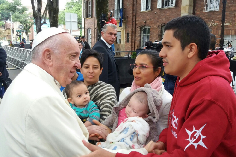 En la visita del Papa Francisco a Colombia